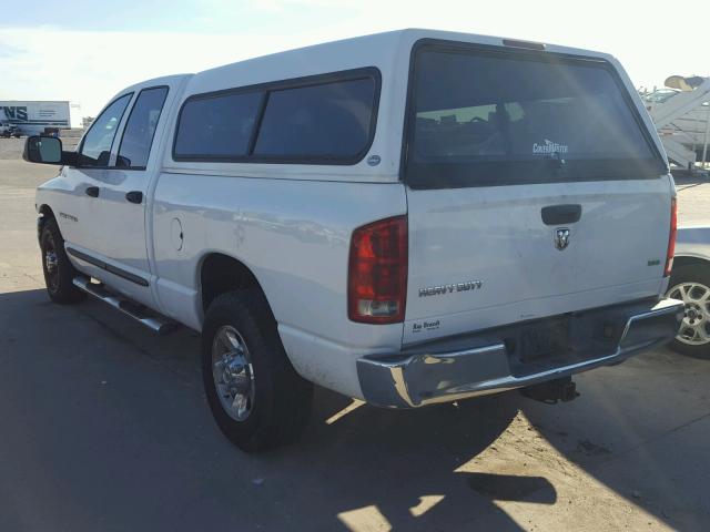 3D7KR28C85G727548 - 2005 DODGE RAM 2500 S WHITE photo 3