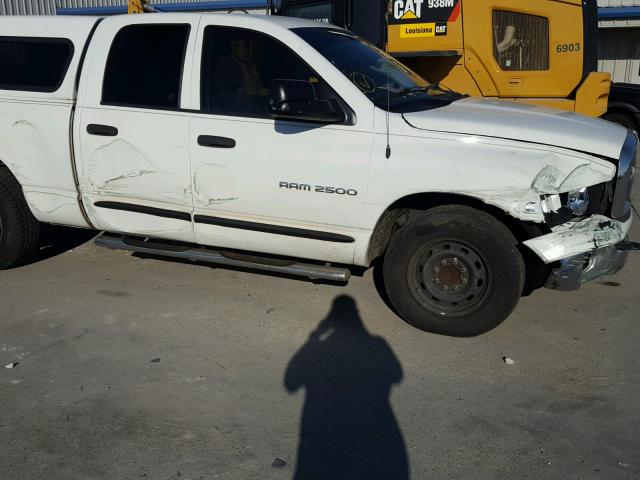 3D7KR28C85G727548 - 2005 DODGE RAM 2500 S WHITE photo 9