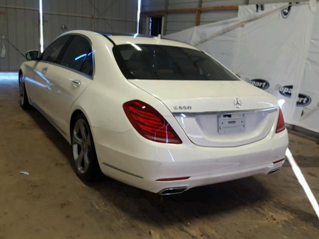 WDDUG8CB3FA148208 - 2015 MERCEDES-BENZ S 550 WHITE photo 3