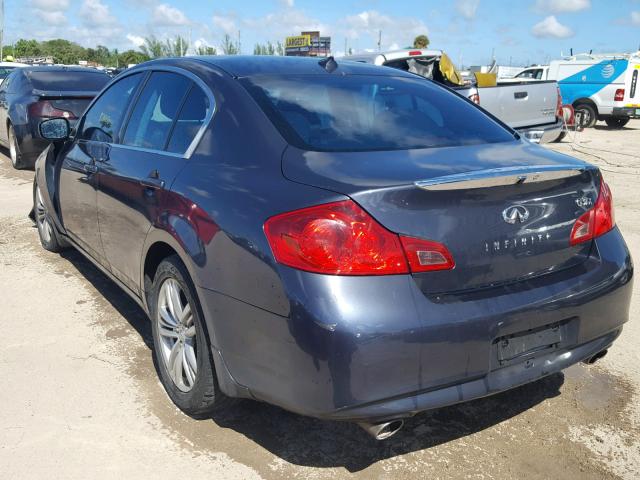 JN1CV6AR3AM459583 - 2010 INFINITI G37 GRAY photo 3