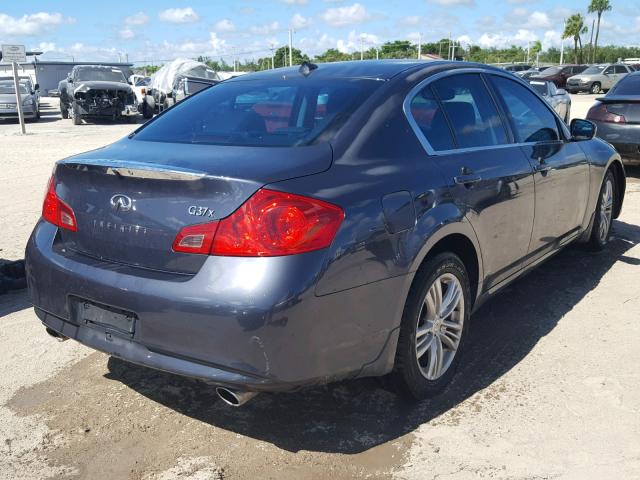 JN1CV6AR3AM459583 - 2010 INFINITI G37 GRAY photo 4