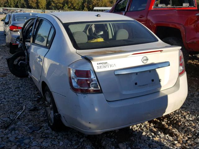 3N1AB6AP7CL743259 - 2012 NISSAN SENTRA 2.0 WHITE photo 3