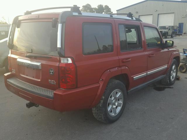 1J8HG58256C105649 - 2006 JEEP COMMANDER RED photo 4