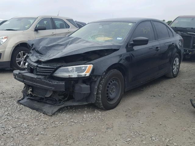 3VW2K7AJ8EM353123 - 2014 VOLKSWAGEN JETTA BASE BLACK photo 2