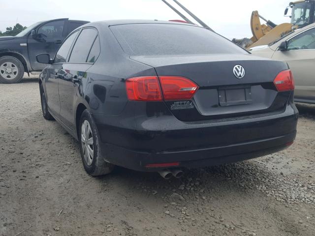 3VW2K7AJ8EM353123 - 2014 VOLKSWAGEN JETTA BASE BLACK photo 3