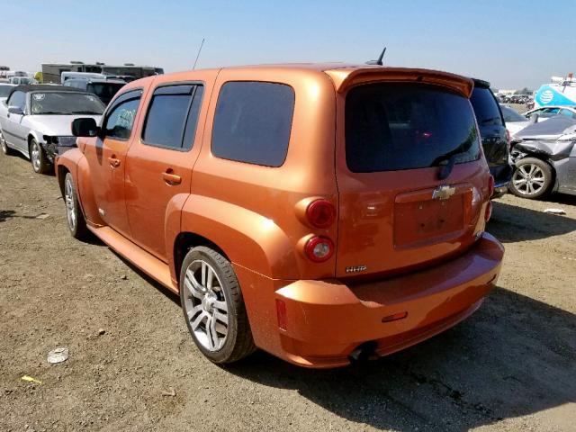 3GNCA63X98S670812 - 2008 CHEVROLET HHR SS ORANGE photo 3