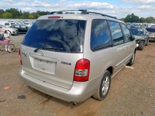 JM3LW28Y210181371 - 2001 MAZDA MPV WAGON GOLD photo 4