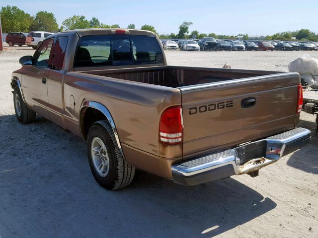 1B7GL22X5YS729218 - 2000 DODGE DAKOTA GOLD photo 3