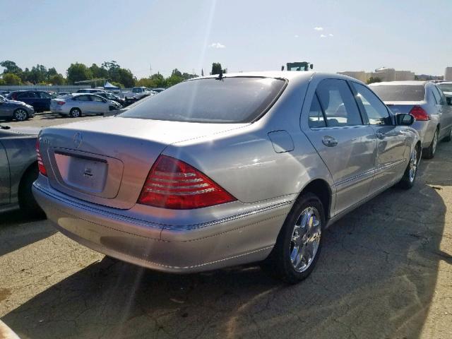 WDBNG70J13A324591 - 2003 MERCEDES-BENZ S 430 SILVER photo 4