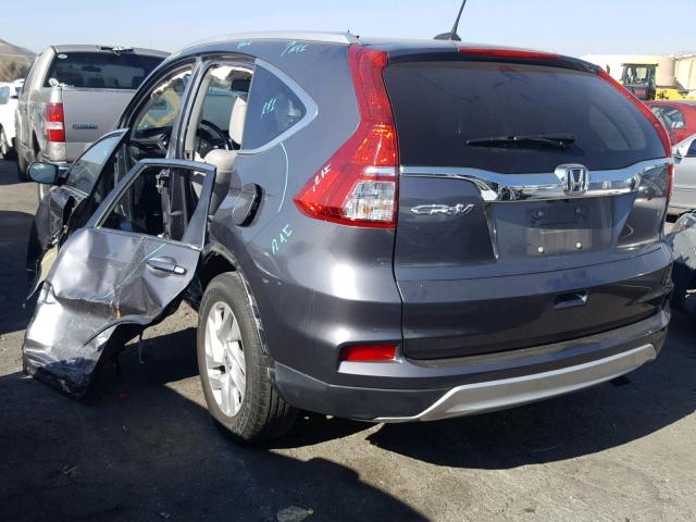 2HKRM3H72GH535794 - 2016 HONDA CR-V EXL GRAY photo 3