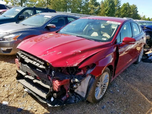 3FA6P0HR1DR361175 - 2013 FORD FUSION SE RED photo 2