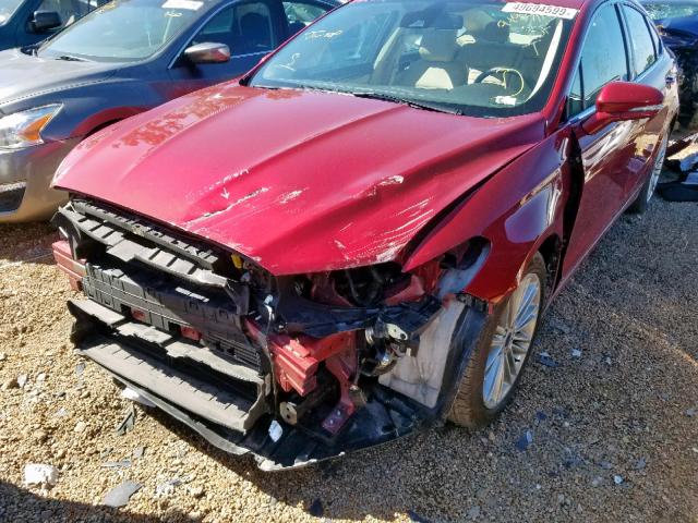 3FA6P0HR1DR361175 - 2013 FORD FUSION SE RED photo 9