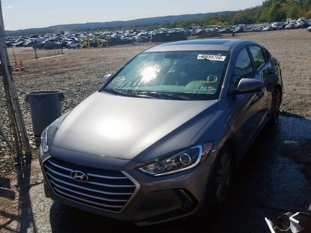 5NPD84LF9JH346392 - 2018 HYUNDAI ELANTRA SE GRAY photo 2