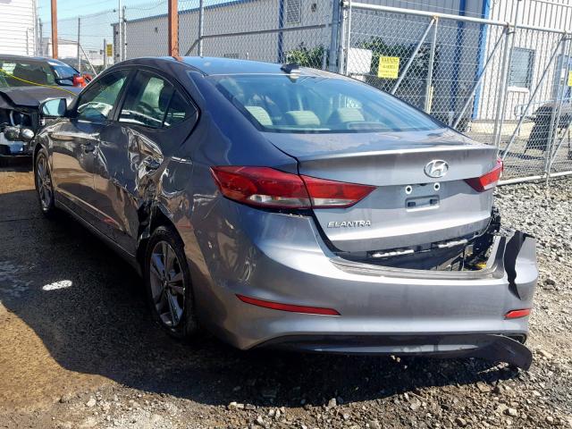 5NPD84LF9JH346392 - 2018 HYUNDAI ELANTRA SE GRAY photo 3