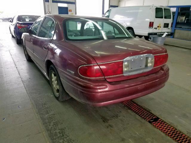 1G4HP54K81U133599 - 2001 BUICK LESABRE CU MAROON photo 3