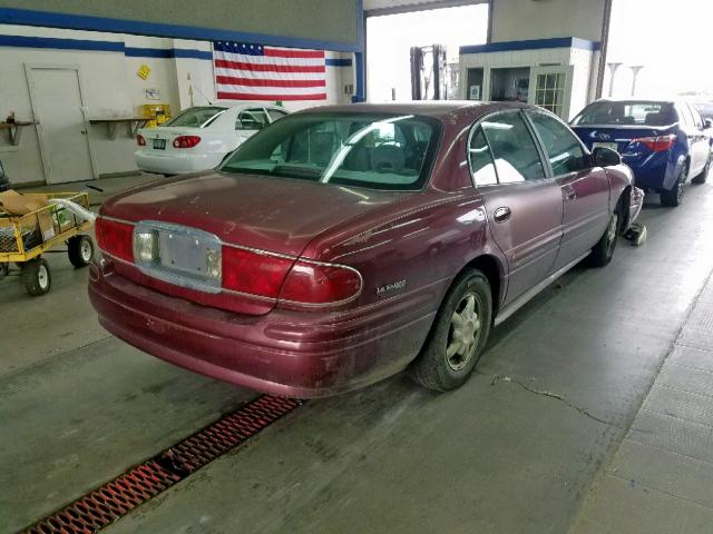 1G4HP54K81U133599 - 2001 BUICK LESABRE CU MAROON photo 4