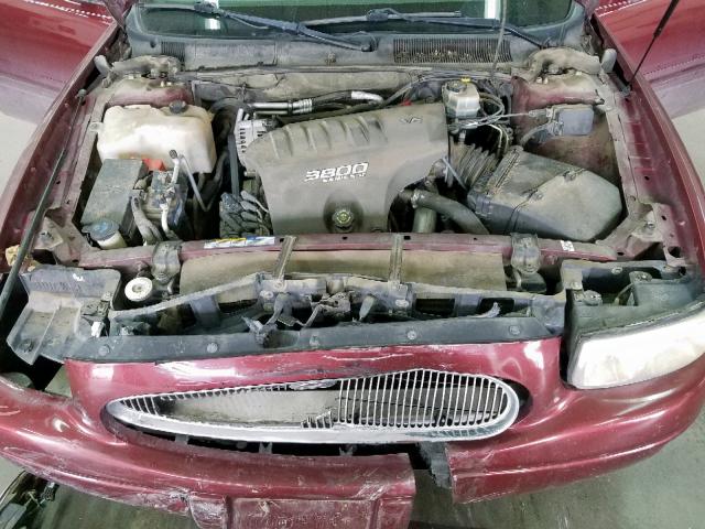 1G4HP54K81U133599 - 2001 BUICK LESABRE CU MAROON photo 7