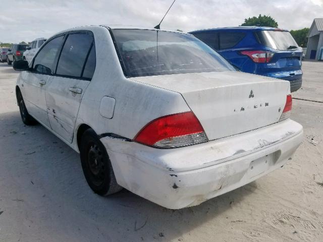 JA3AJ26E92U050390 - 2002 MITSUBISHI LANCER ES WHITE photo 3