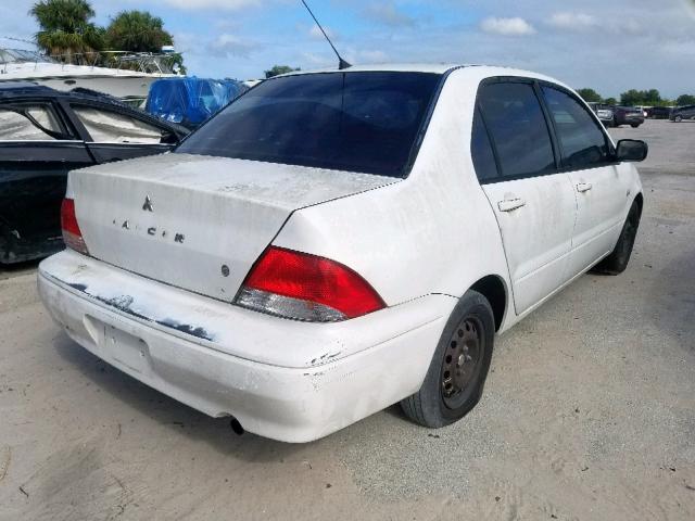 JA3AJ26E92U050390 - 2002 MITSUBISHI LANCER ES WHITE photo 4