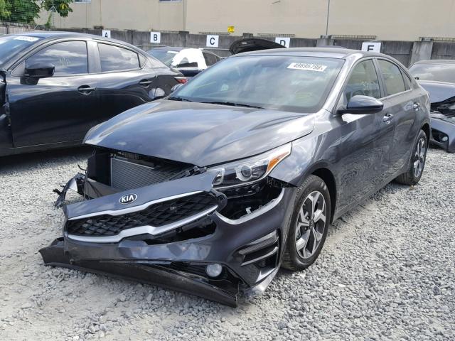 3KPF24AD5KE023507 - 2019 KIA FORTE FE GRAY photo 2