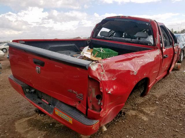 1D7HU18296S708706 - 2006 DODGE RAM 1500 S RED photo 4