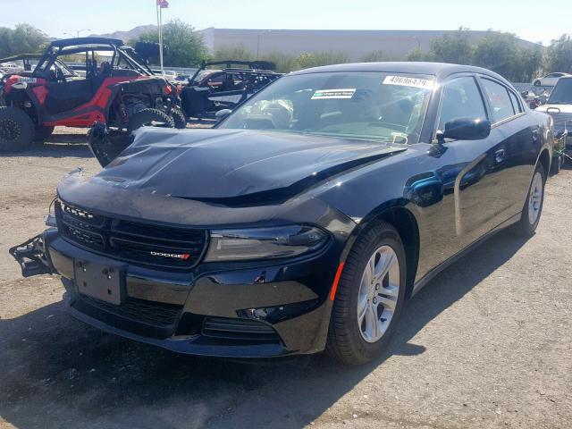 2C3CDXBG7KH688425 - 2019 DODGE CHARGER SX BLACK photo 2