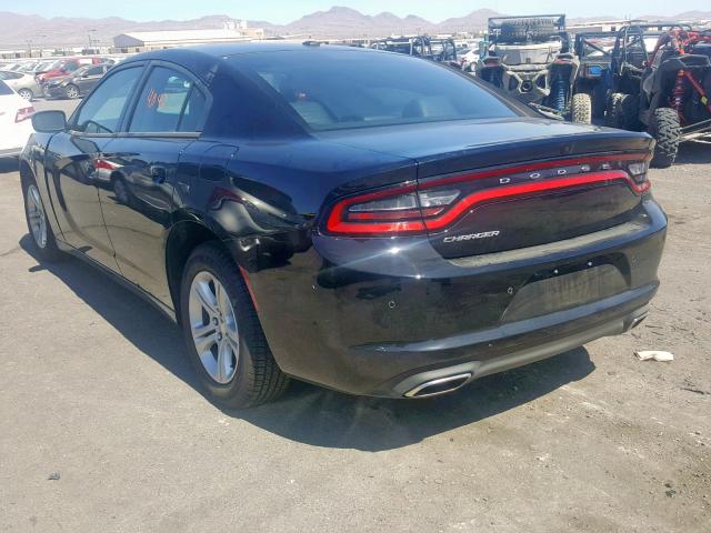 2C3CDXBG7KH688425 - 2019 DODGE CHARGER SX BLACK photo 3