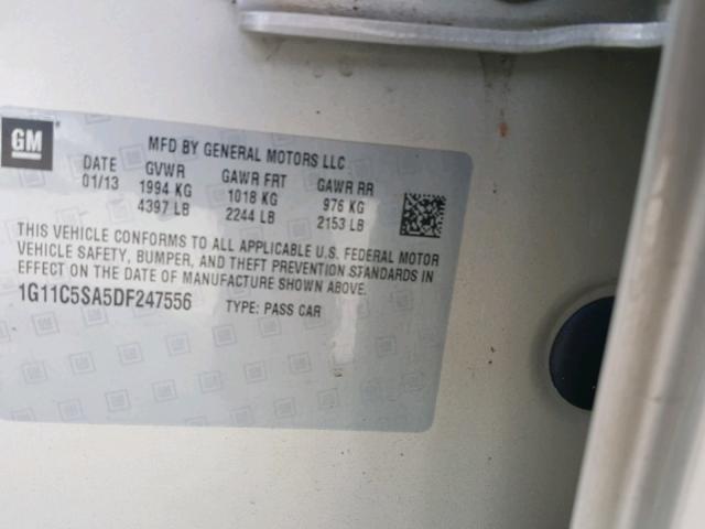 1G11C5SA5DF247556 - 2013 CHEVROLET MALIBU 1LT 棕色 照片 10