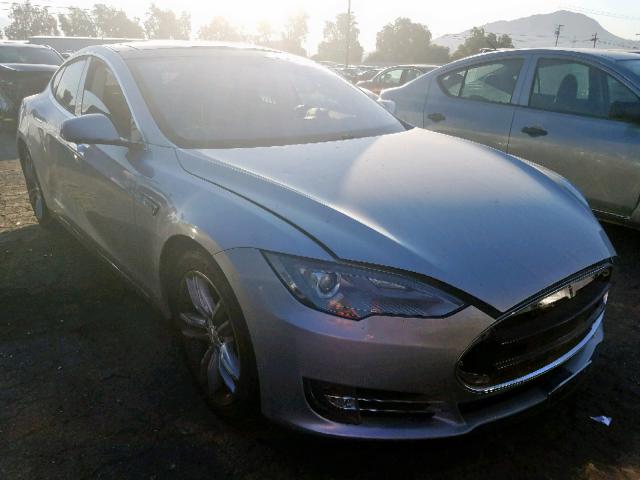 5YJSA1H13EFP40207 - 2014 TESLA MODEL S فضي صورة 1