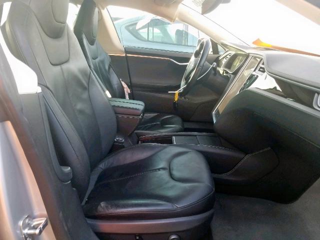 5YJSA1H13EFP40207 - 2014 TESLA MODEL S فضي صورة 5