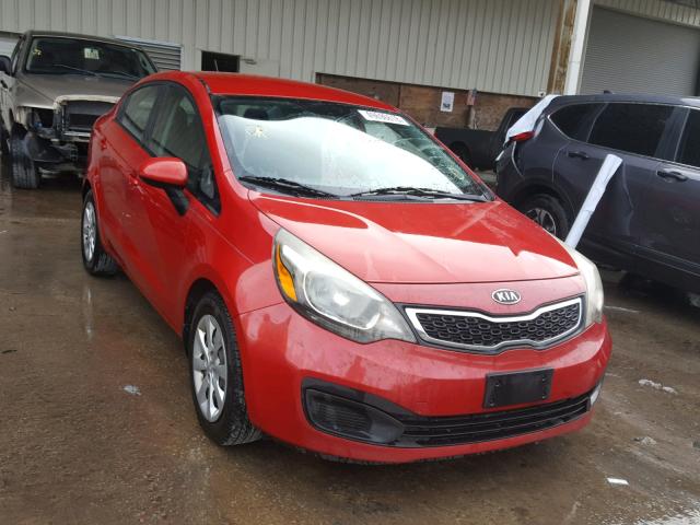 KNADN4A36C6093642 - 2012 KIA RIO EX RED photo 1