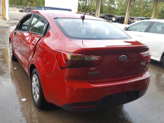 KNADN4A36C6093642 - 2012 KIA RIO EX RED photo 3