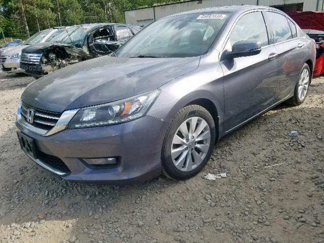 1HGCR3F87EA009136 - 2014 HONDA ACCORD EXL GRAY photo 2