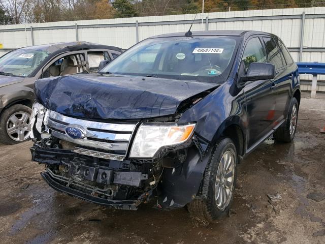 2FMDK48C68BA86373 - 2008 FORD EDGE SEL BLUE photo 2