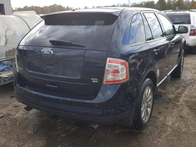 2FMDK48C68BA86373 - 2008 FORD EDGE SEL BLUE photo 4