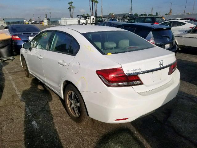 19XFB2F75FE273844 - 2015 HONDA CIVIC SE WHITE photo 3