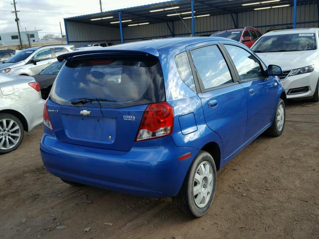 KL1TG62605B387665 - 2005 CHEVROLET AVEO LT BLUE photo 4