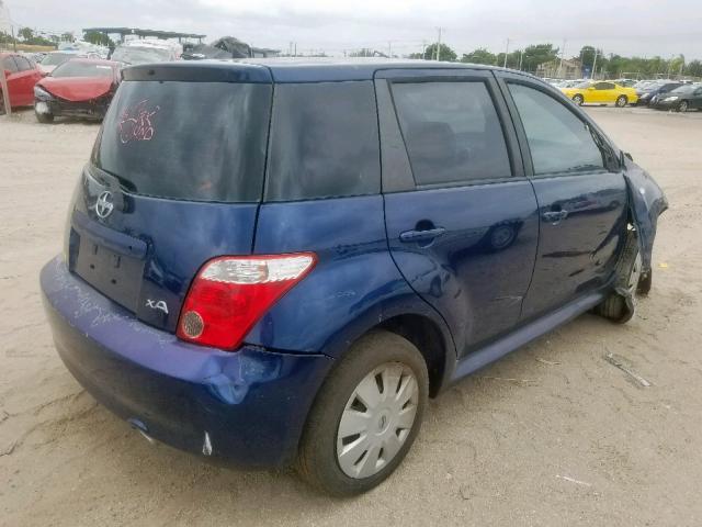 JTKKT624265021486 - 2006 TOYOTA SCION XA BLUE photo 4