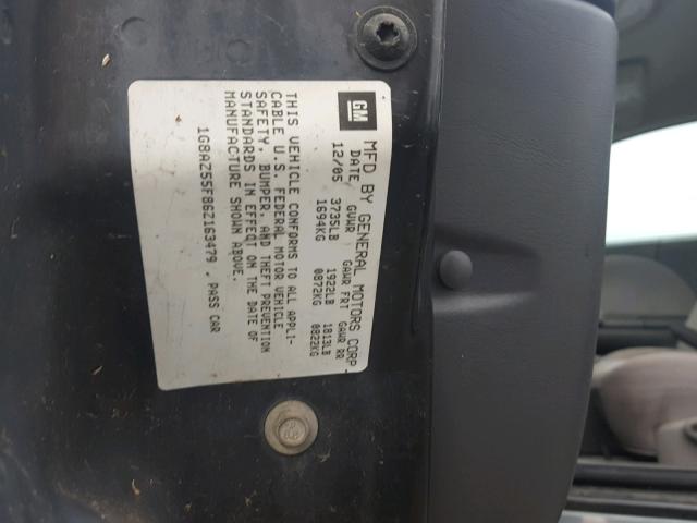1G8AZ55F86Z163479 - 2006 SATURN ION LEVEL GRAY photo 10