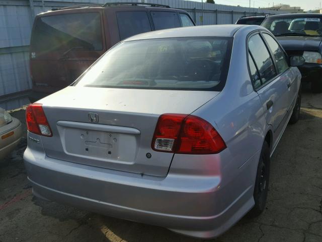 1HGES163X5L011344 - 2005 HONDA CIVIC DX V SILVER photo 4