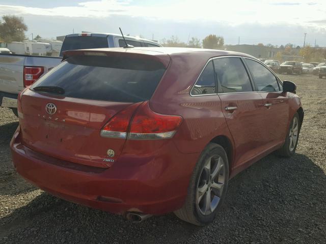 4T3BK3BB3BU055320 - 2011 TOYOTA VENZA BASE RED photo 4