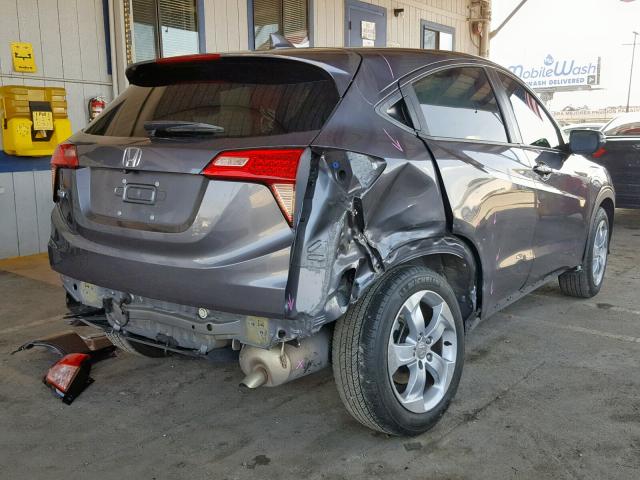 3CZRU5H50GM723518 - 2016 HONDA HR-V EX GRAY photo 4