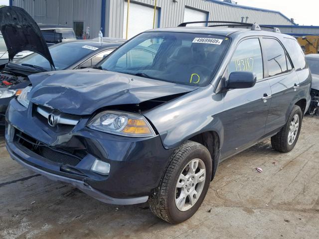 2HNYD18984H556553 - 2004 ACURA MDX TOURIN GRAY photo 2