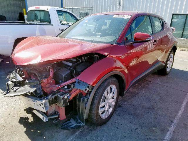 JTNKHMBXXK1031901 - 2019 TOYOTA C-HR XLE RED photo 2