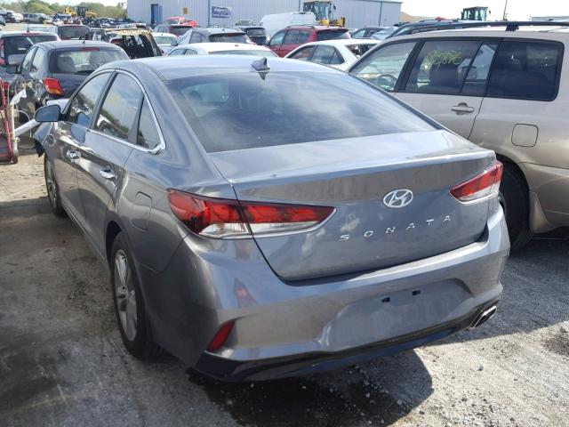 5NPE34AF6JH676769 - 2018 HYUNDAI SONATA SPO GRAY photo 3