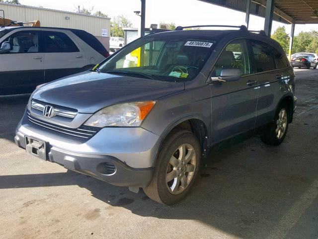 JHLRE48737C066085 - 2007 HONDA CR-V EXL BLUE photo 2