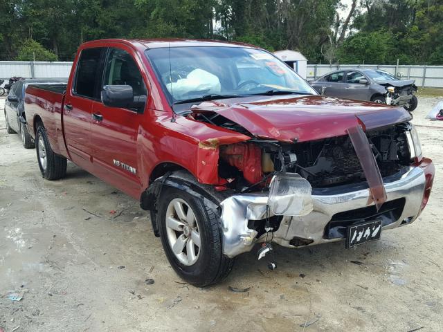 1N6BA07G98N309647 - 2008 NISSAN TITAN XE BURGUNDY photo 1