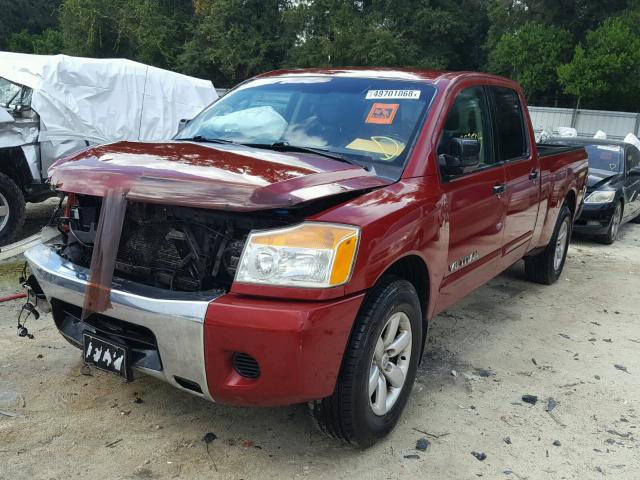 1N6BA07G98N309647 - 2008 NISSAN TITAN XE BURGUNDY photo 2