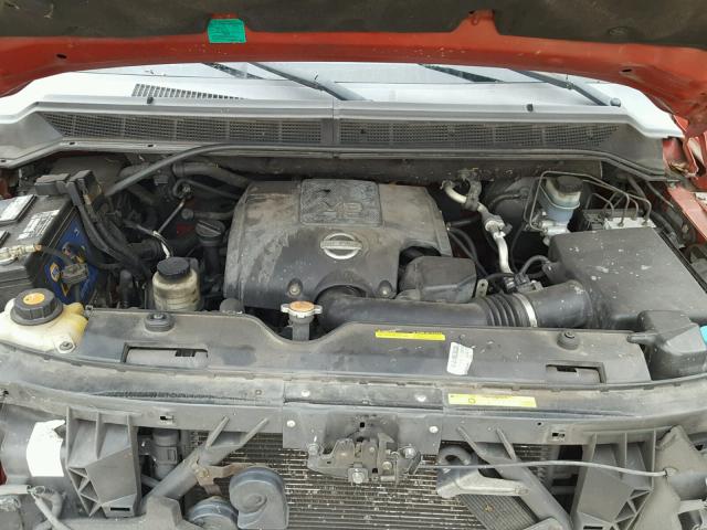 1N6BA07G98N309647 - 2008 NISSAN TITAN XE BURGUNDY photo 7