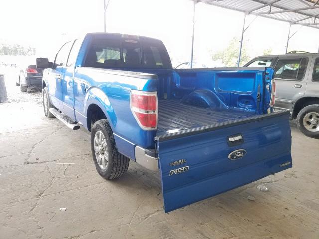 1FTFX1CF0BFD06398 - 2011 FORD F150 SUPER BLUE photo 3